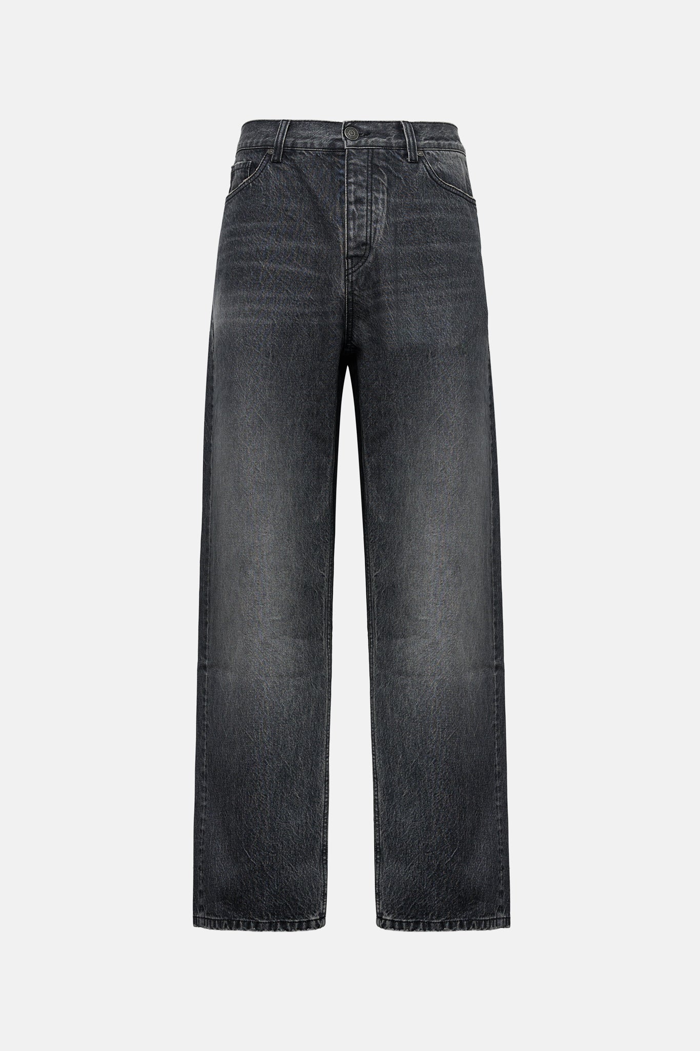 FADED MID BLACK STRAIGHT JEANS